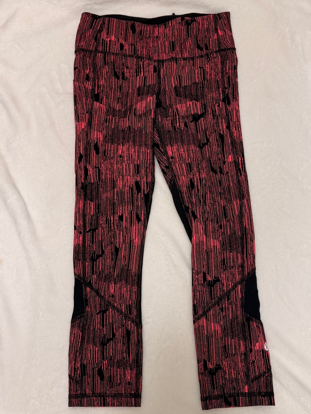 lululemon athletica Coral and Black Active Leggings